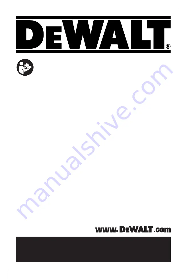 DeWalt DCPW550 Instruction Manual Download Page 1