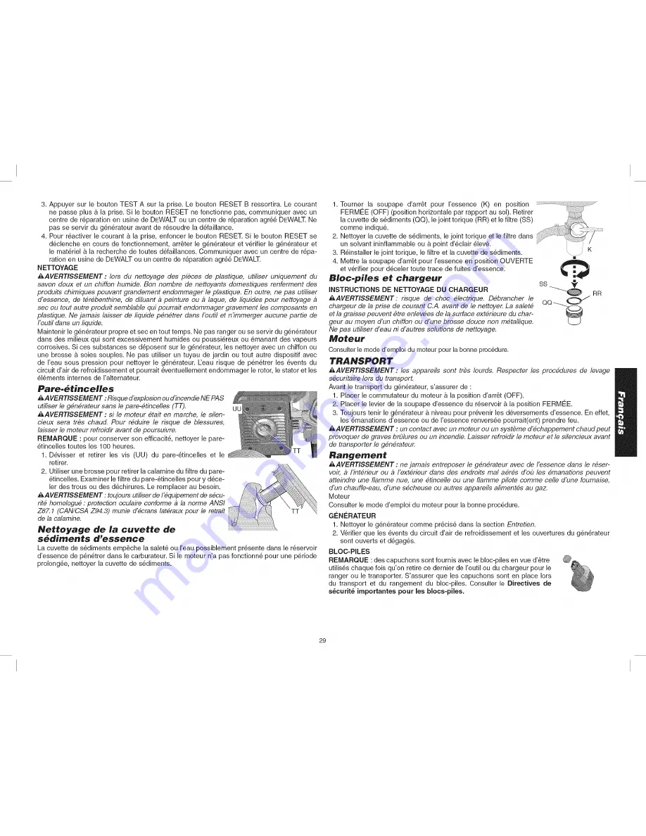 DeWalt DG3000 Instruction Manual Download Page 29