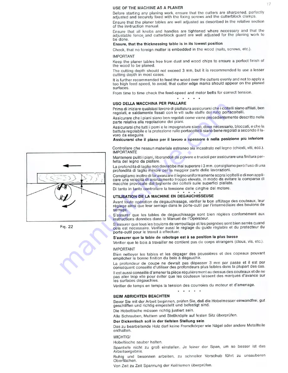 DeWalt DW 1150 Operation, Adjustmants, Maintenance, Spare Parts Download Page 19