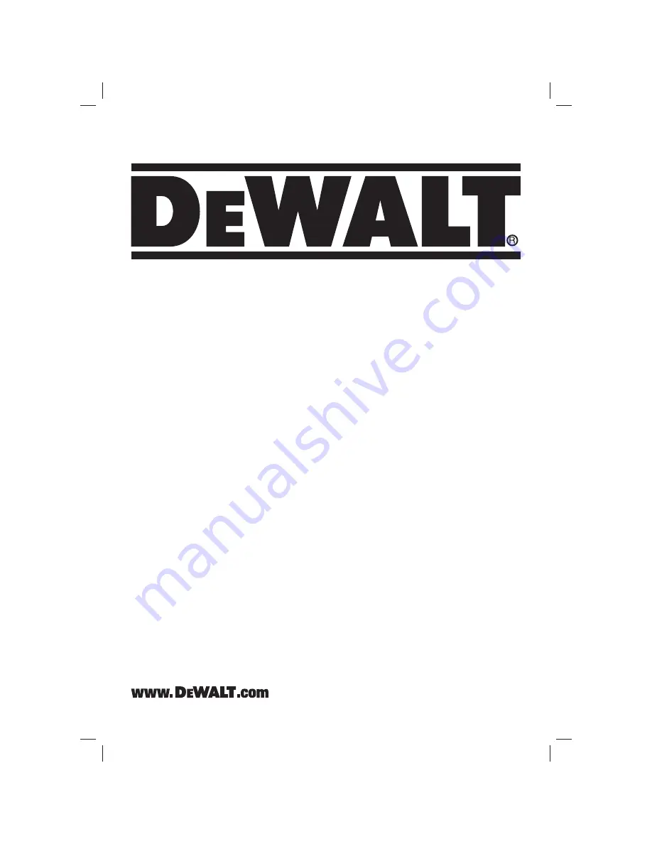 DeWalt DWE6005 Series Original Instructions Manual Download Page 1