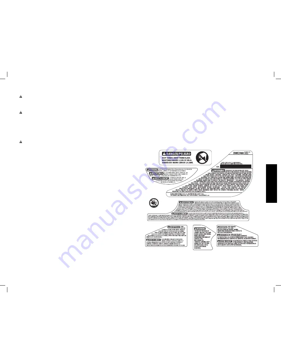 DeWalt DWE7480 Instruction Manual Download Page 31