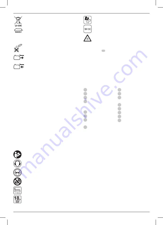 DeWalt XR LI-ION DCN681 Original Instructions Manual Download Page 124