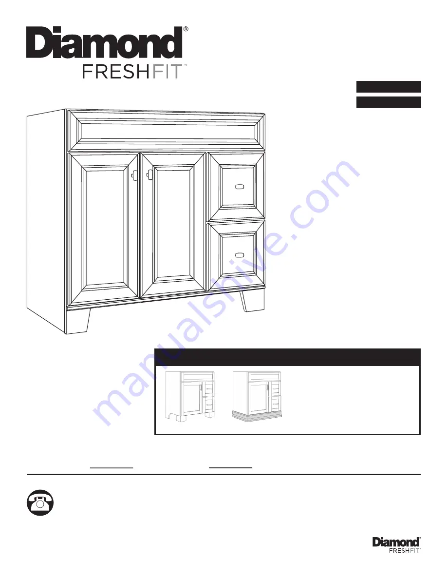 Diamond FRESHFIT VANITY Installation Instructions Manual Download Page 1