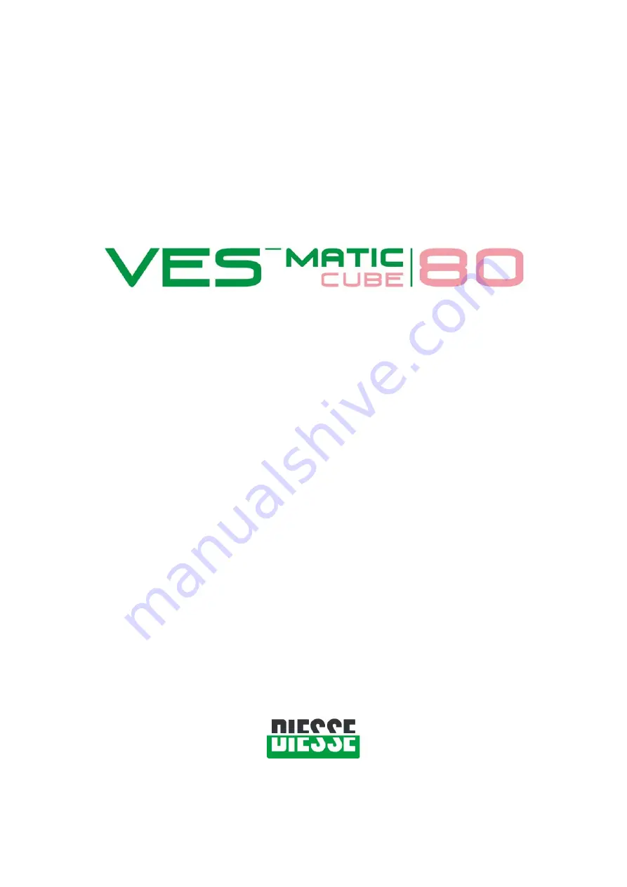 Diesse VES MATIC CUBE 80 Installation Manual Download Page 1