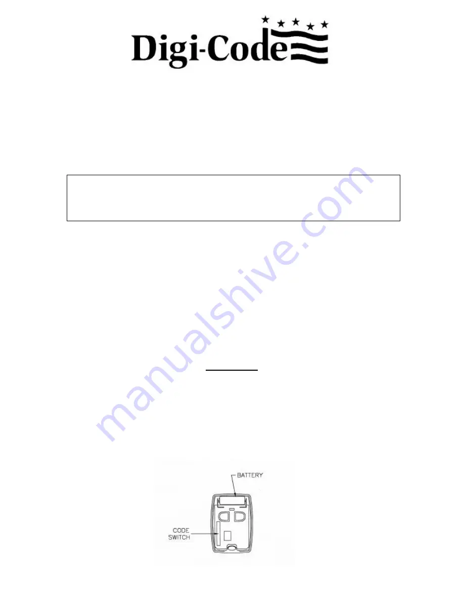 Digi-Code 5040 Installation Instructions Manual Download Page 1