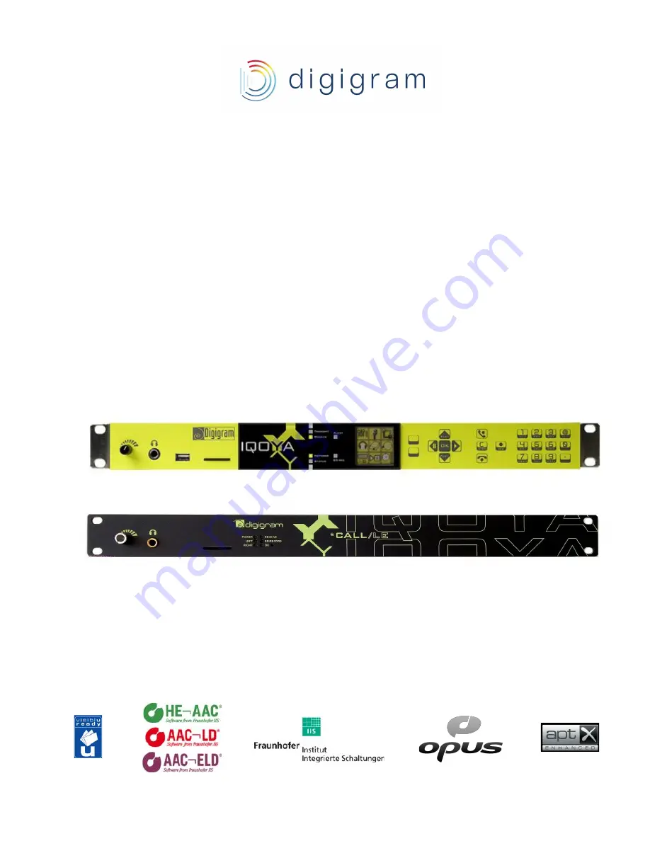 Digigram IQOYA CALL Series User Manual Download Page 1