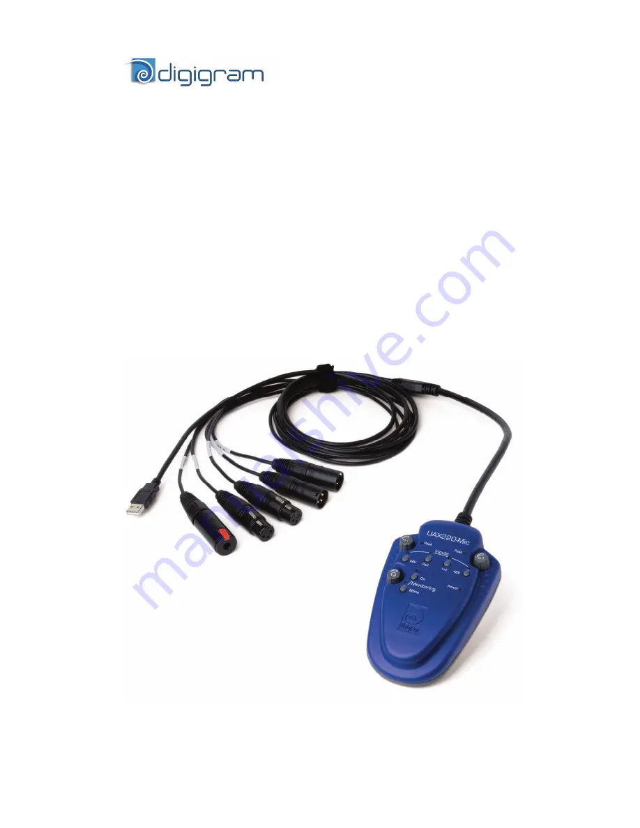 Digigram UAX220-Mic User Manual Download Page 1