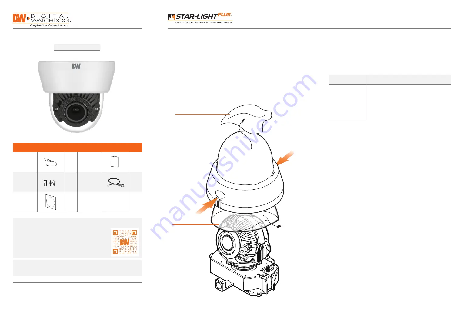 Digital Watchdog STAR-LIGHT PLUS DWC-D4883WTIRW Скачать руководство пользователя страница 1