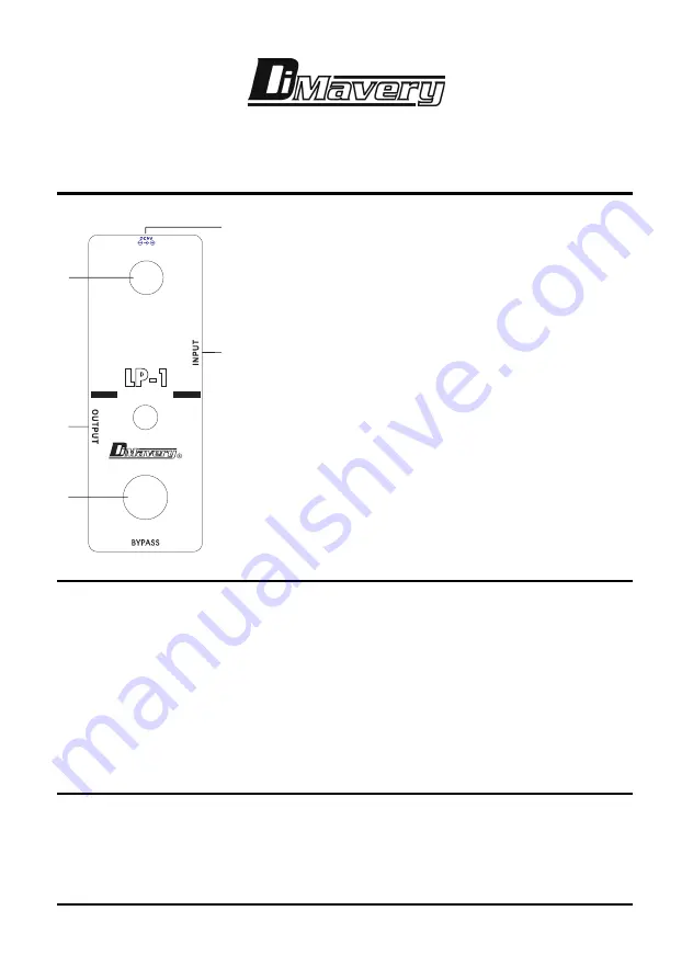 Dimavery LP-1 User Manual Download Page 1