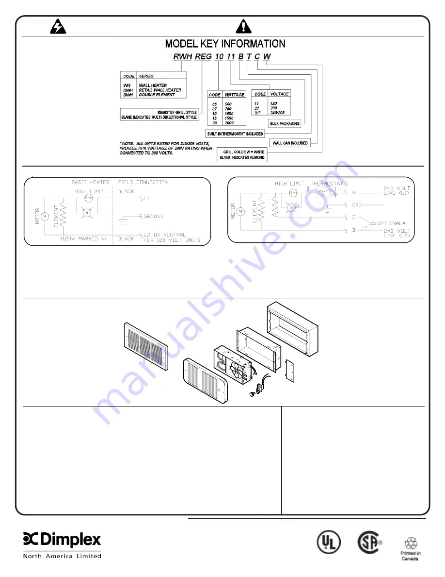 Dimplex WH 6100770000 Installation Instructions Download Page 2