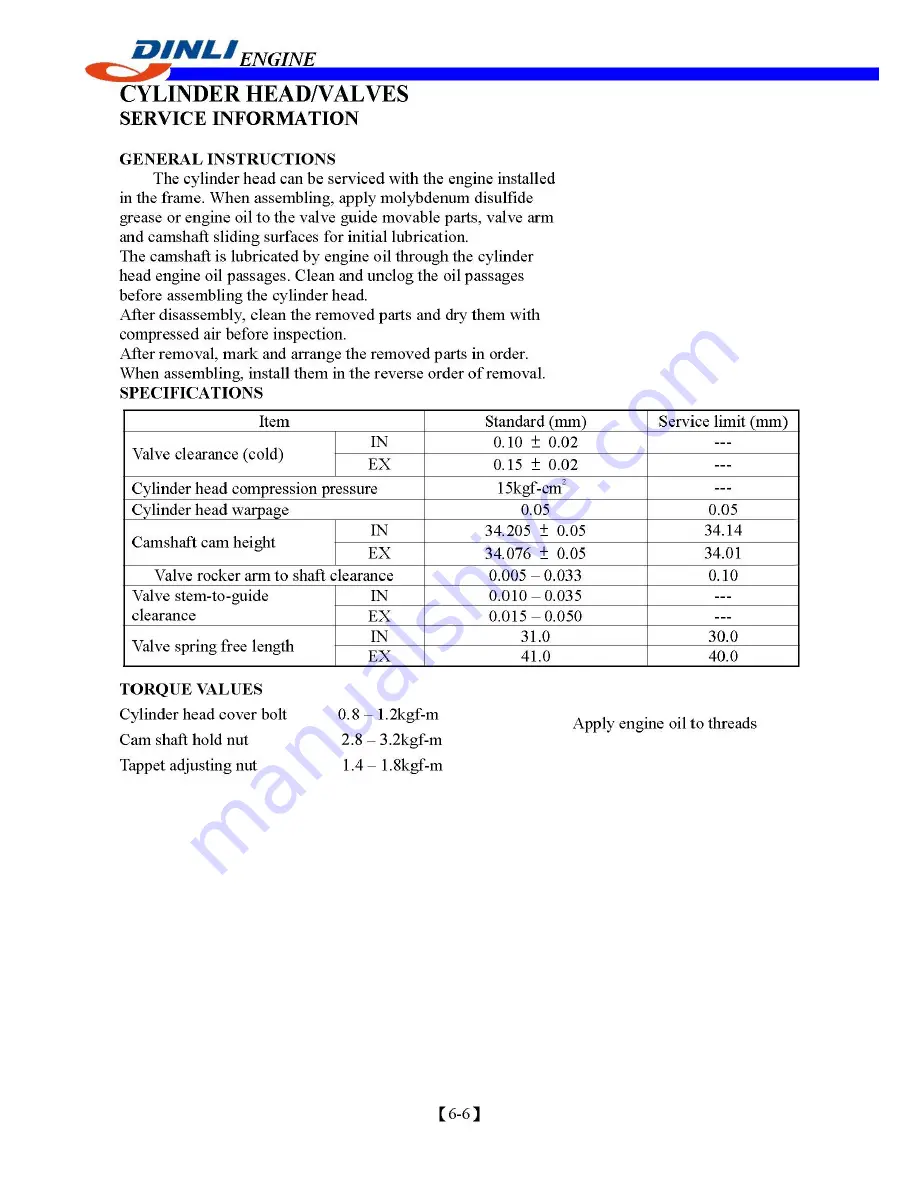 Dinli DL-801 Service Manual Download Page 61