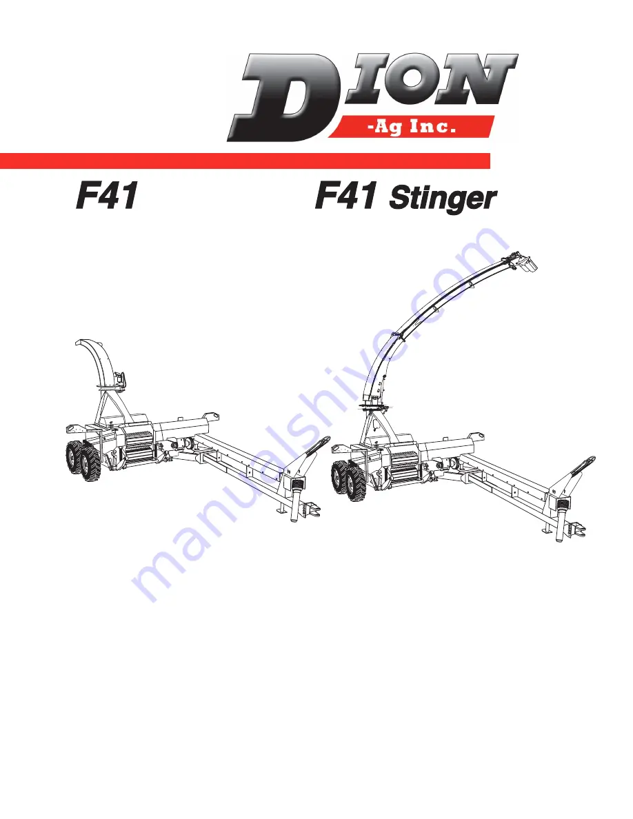 Dion-Ag F41 Operator'S Manual Download Page 1