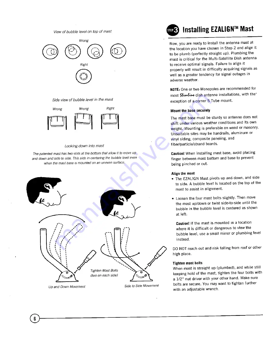 DirecTV SlimLine Multi-Satellite Dish Antenna Installation Manual Download Page 6