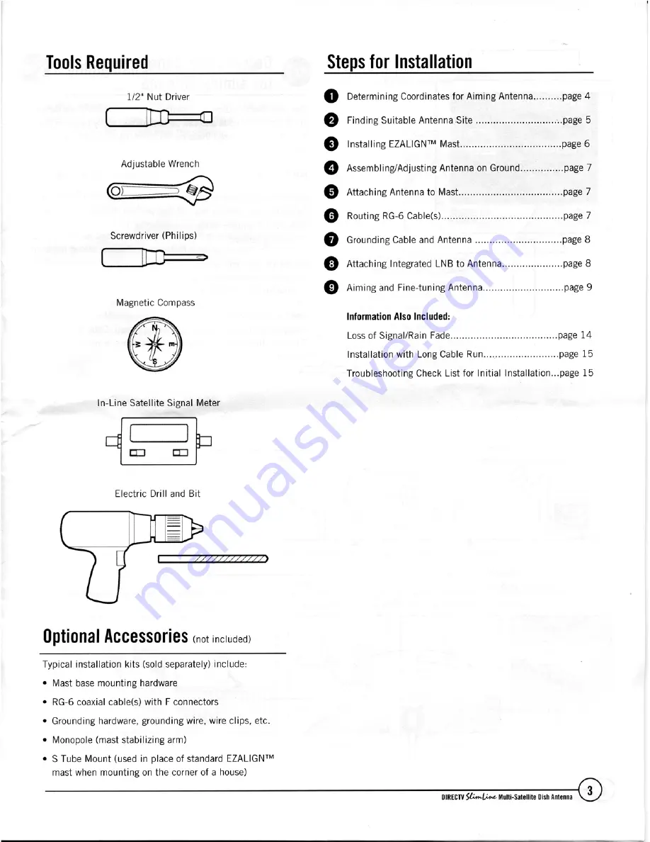 DirecTV SlimLine Installation Manual Download Page 3