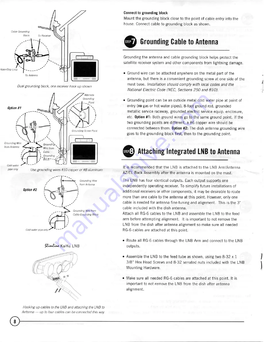 DirecTV SlimLine Installation Manual Download Page 8