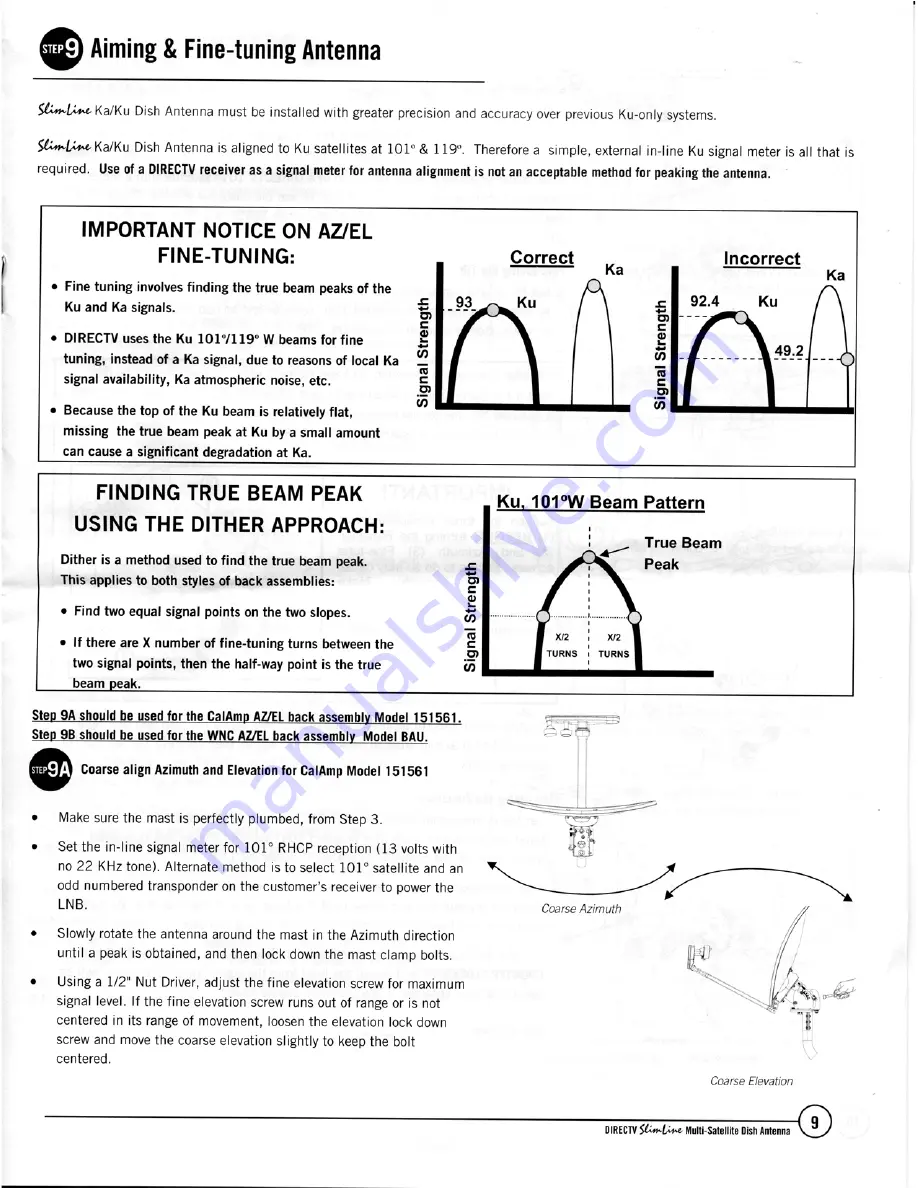 DirecTV SlimLine Installation Manual Download Page 9