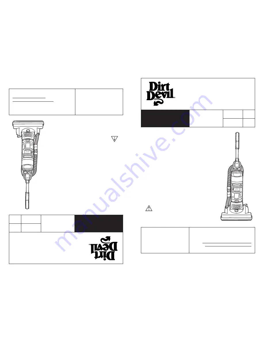 Dirt Devil F23 Owner'S Manual Download Page 1