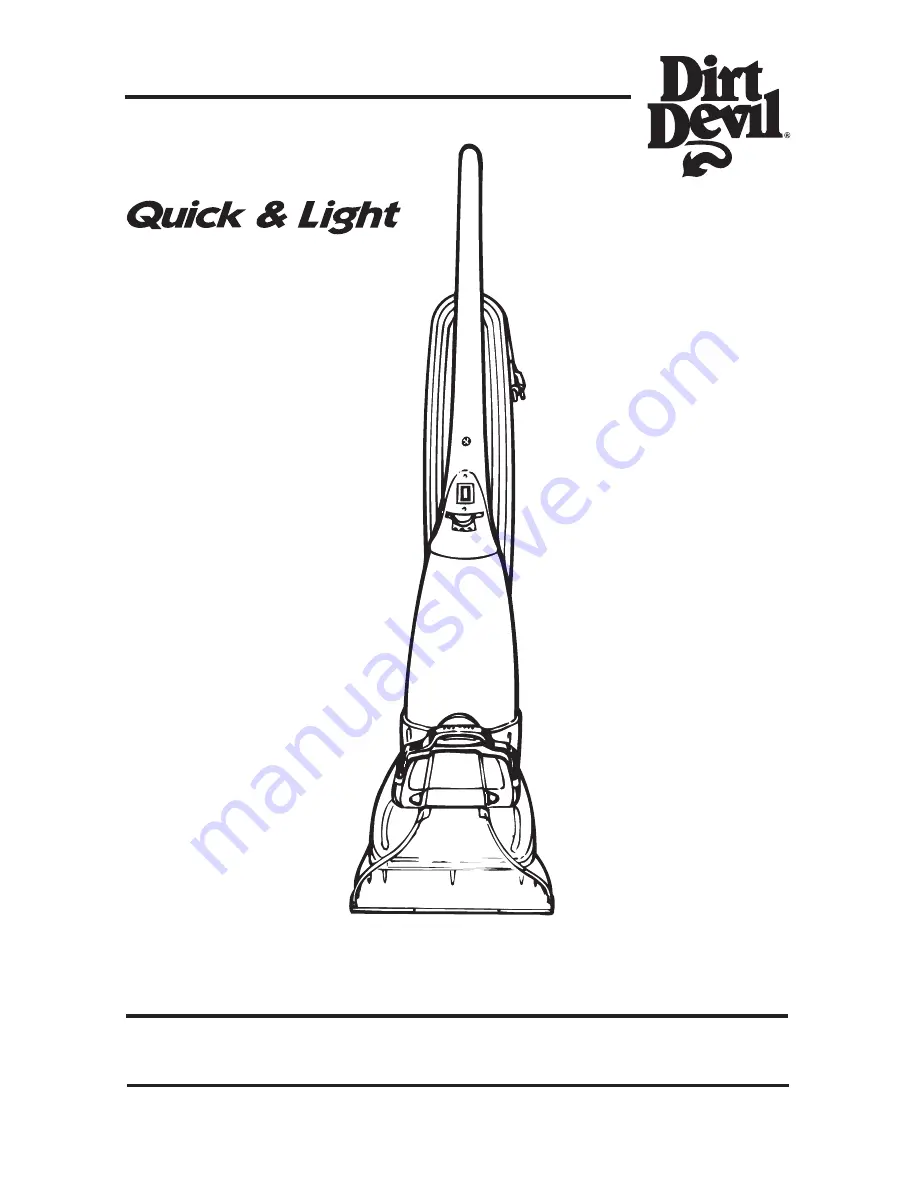 Dirt Devil MCE6000 Owner'S Manual Download Page 1