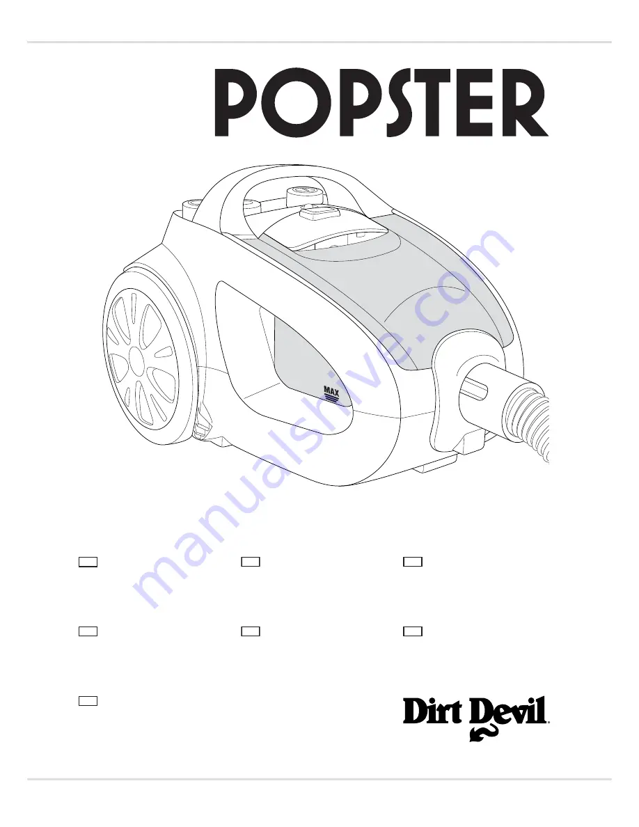 Dirt Devil Popster Operating Manual Download Page 1