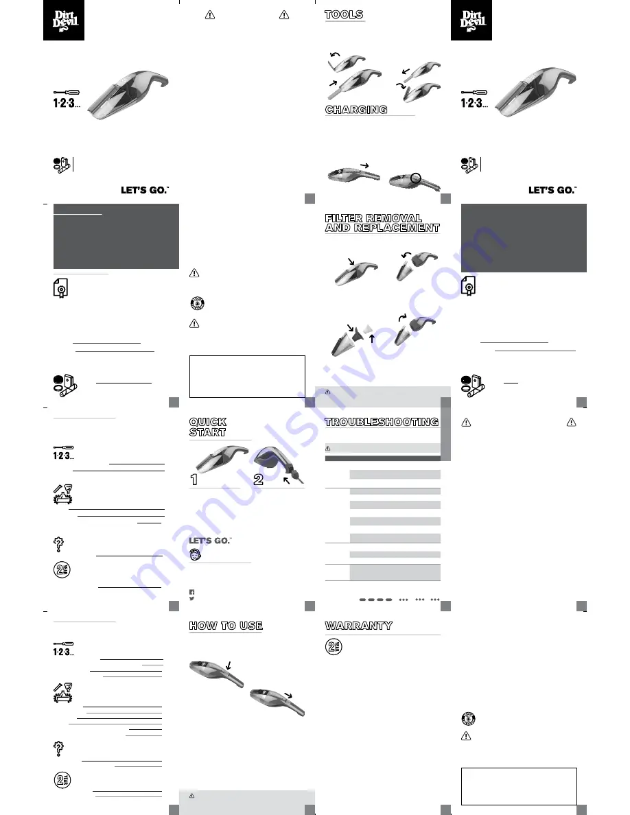 Dirt Devil QUICK FLIP User Manual Download Page 1