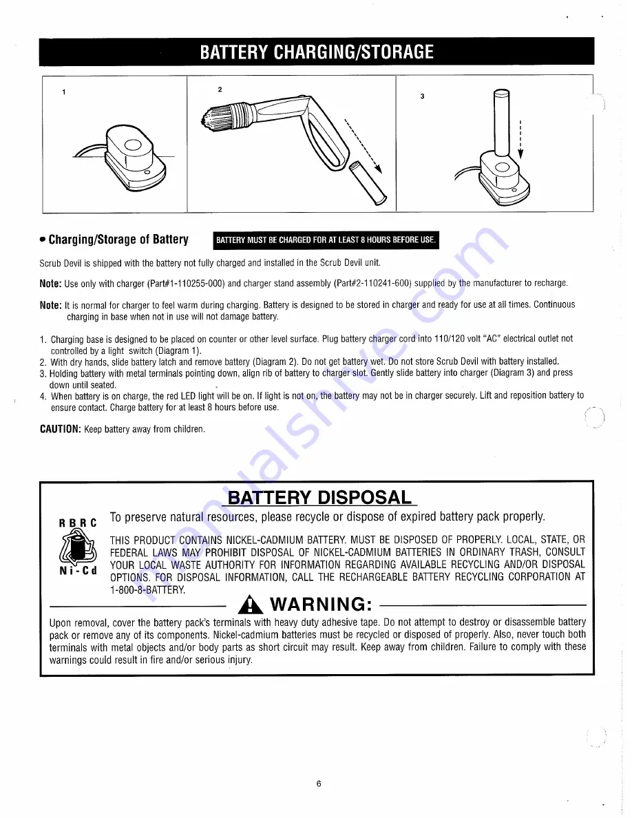 Dirt Devil Scrub Devil Owner'S Manual Download Page 6