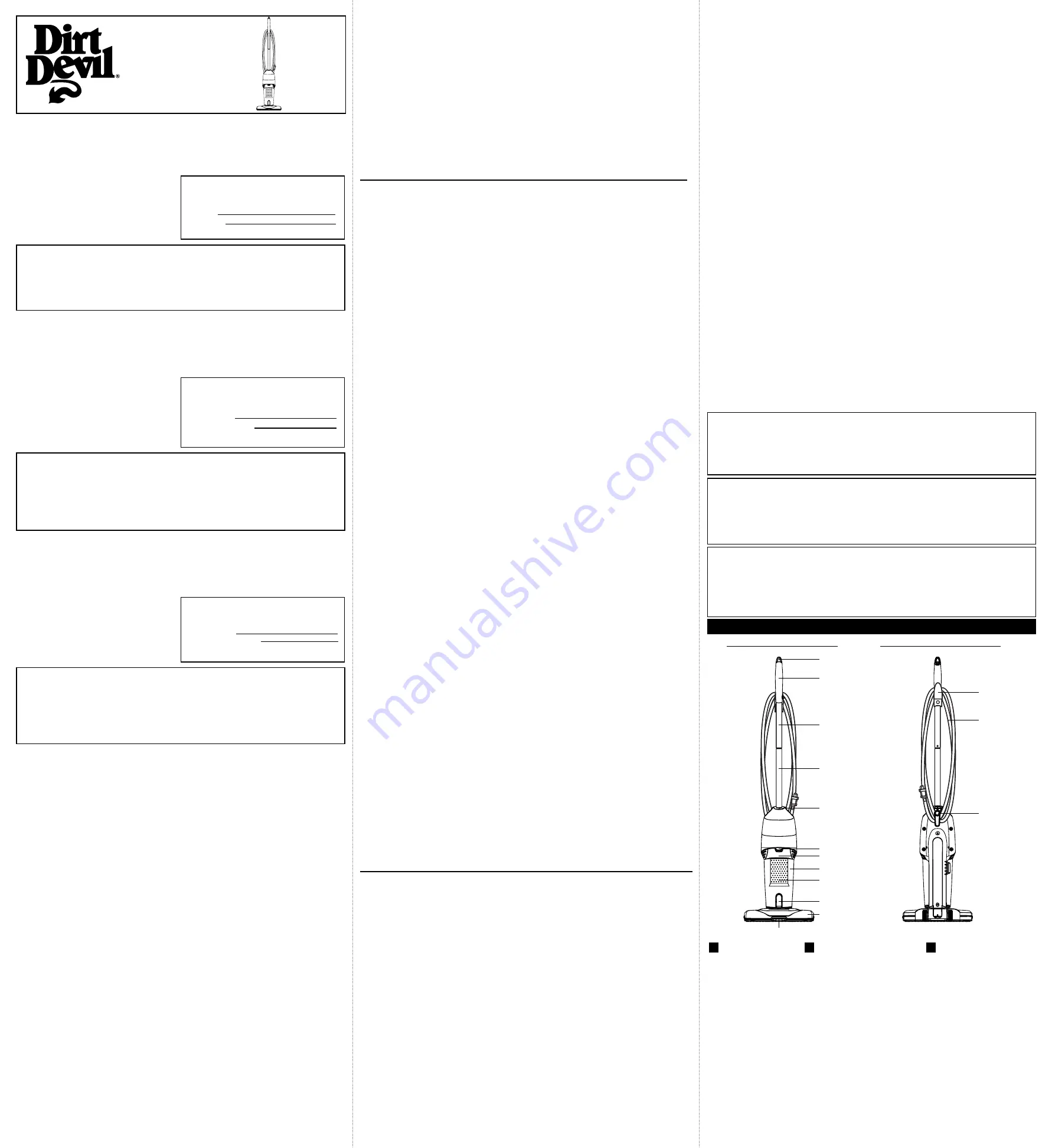 Dirt Devil SD20505 Instruction Manual Download Page 1