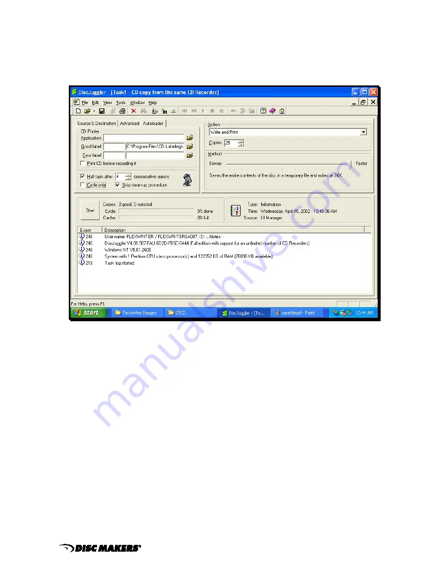 Disc Makers EliteMicro Installation And Setup Manual Download Page 36