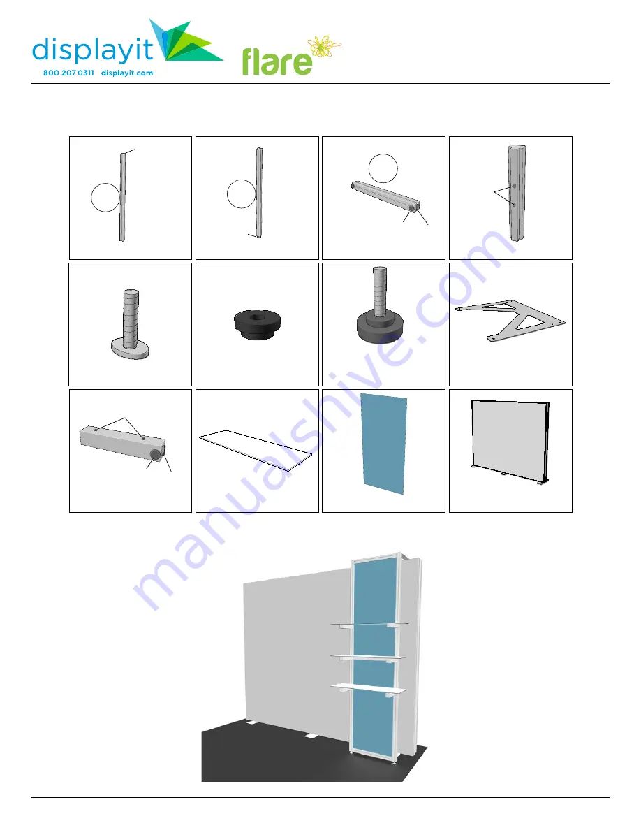 displayit flare Assembly Instructions Download Page 1