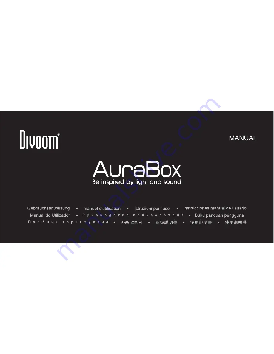 Divoom Aurabox Manual Download Page 1