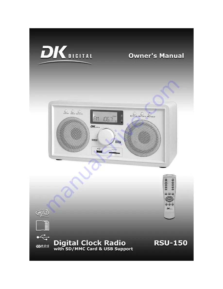 DK Digital RSU-150 Owner'S Manual Download Page 1