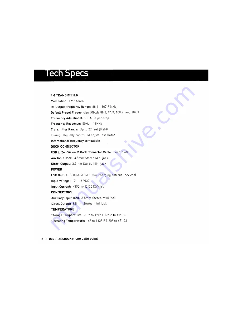 DLO 615TRNVISM TransDock.Micro User Manual Download Page 14