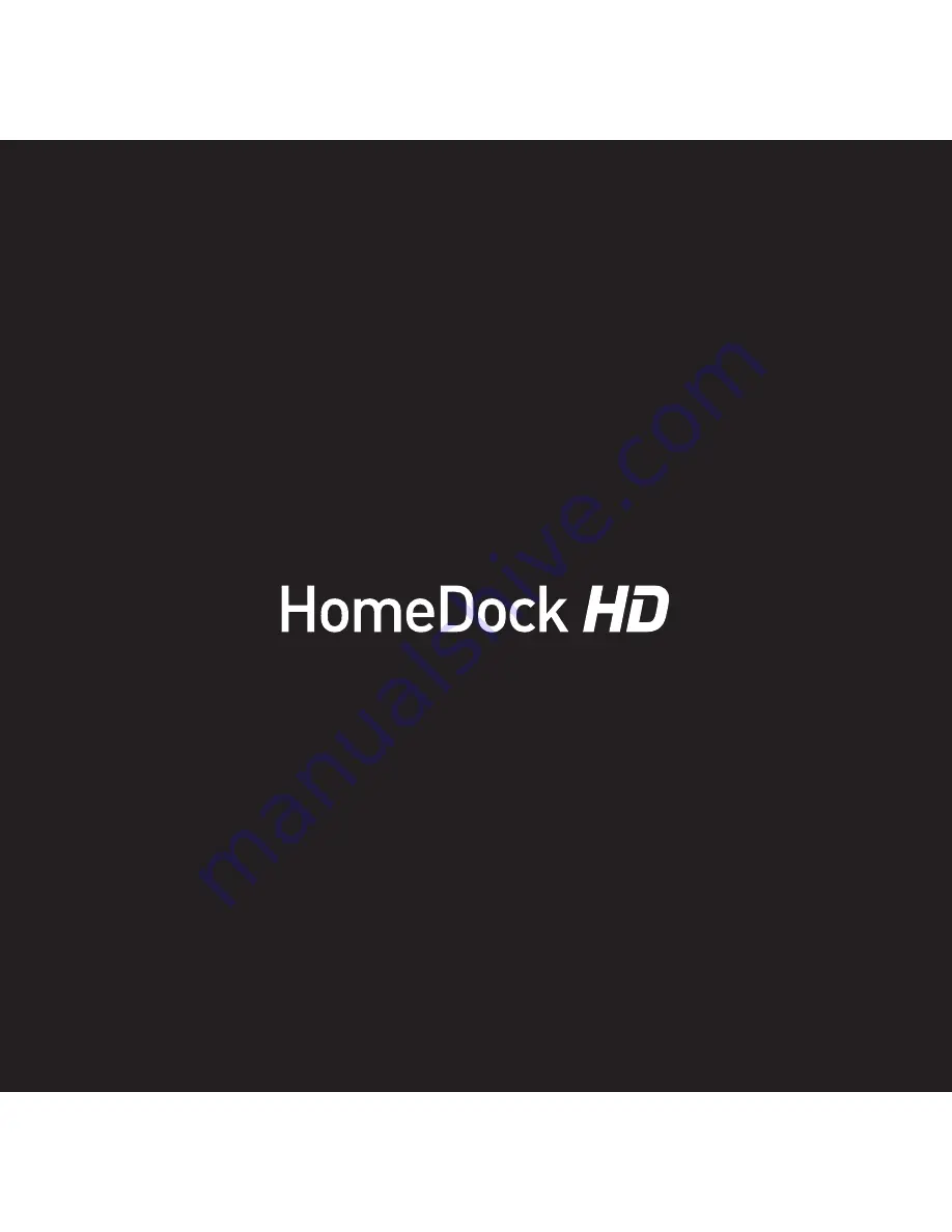 DLO HomeDock.HD User Manual Download Page 1