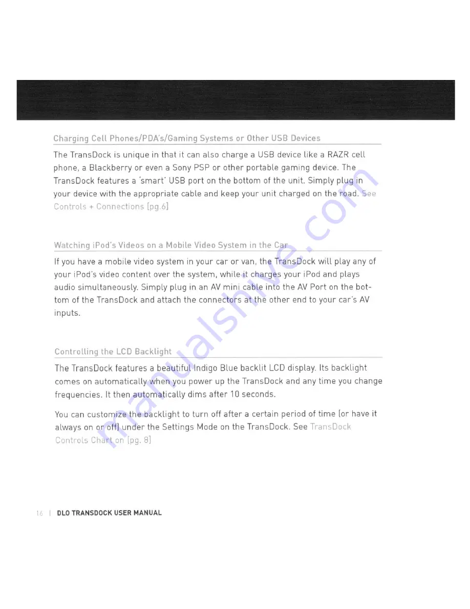 DLO TransDock User Manual Download Page 16