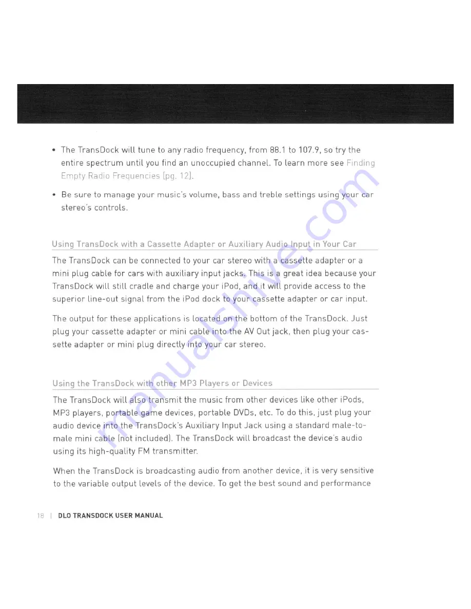 DLO TransDock User Manual Download Page 18