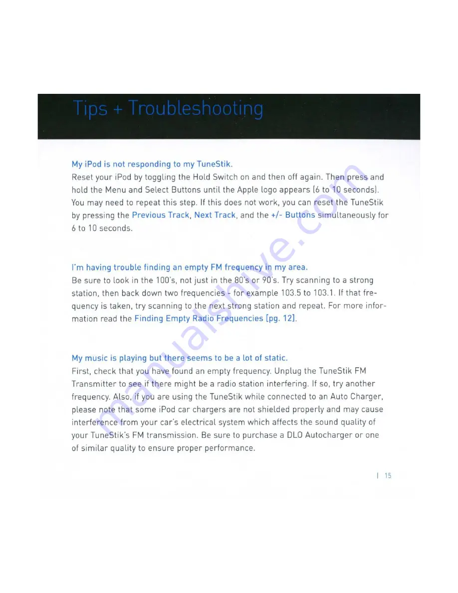 DLO TuneStik User Manual Download Page 15