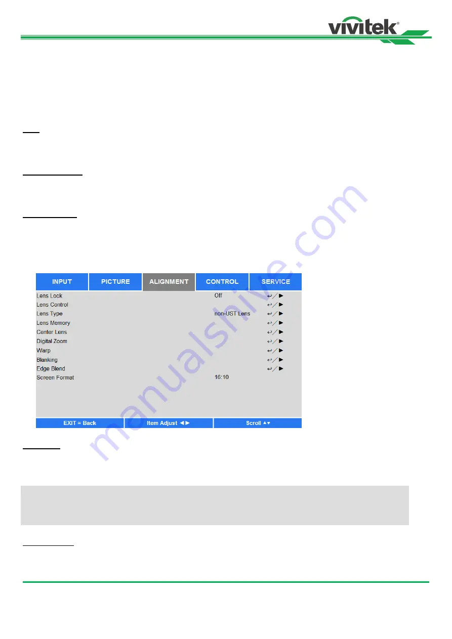 DLP Texas Instruments vivitek DU8190Z User Manual Download Page 41