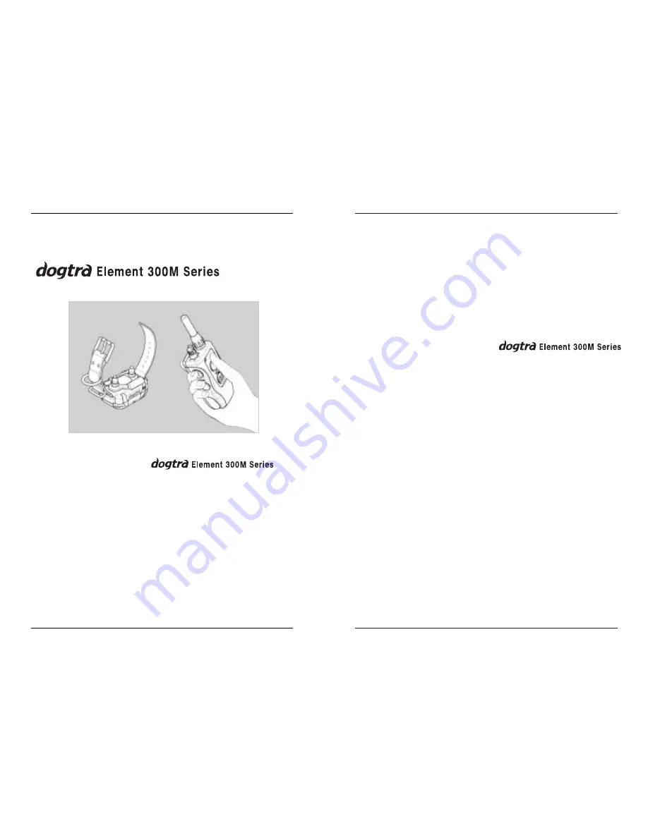 Dogtra element 300M Series Owner'S Manual Download Page 12