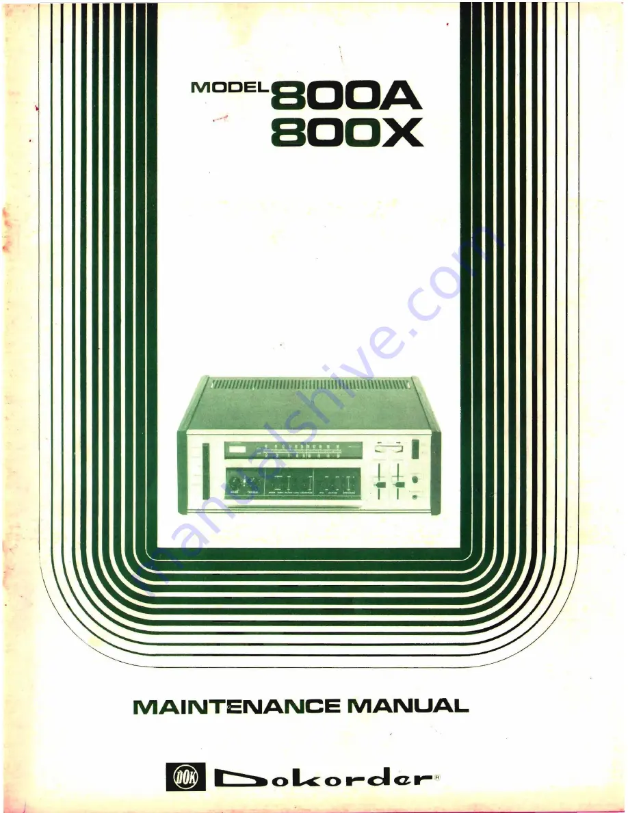 Dok 800A Maintenance Manual Download Page 1