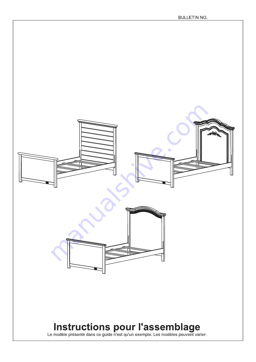 DOM FAMILY TWIN BED Assembly Instructions Manual Download Page 1