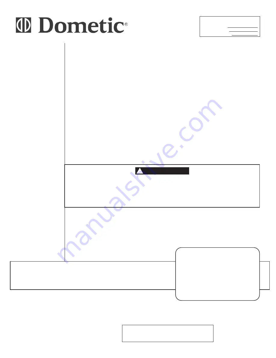 Dometic CARAVAN B3200 (Danish) User Manual Download Page 61