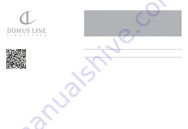 DOMUS LINE RC3 Installation Manual Download Page 1