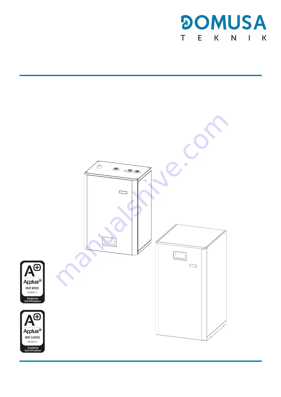 DOMUSA TEKNIK FUSION COMBI F 80 Скачать руководство пользователя страница 1