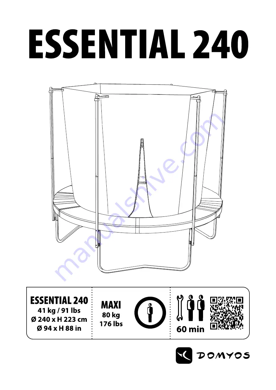 Domyos ESSENTIAL 240 Manual Download Page 1