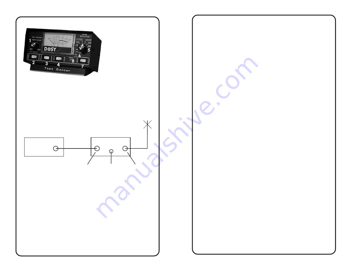 Dosy Test Center TC-4001-P Instruction Manual Download Page 3