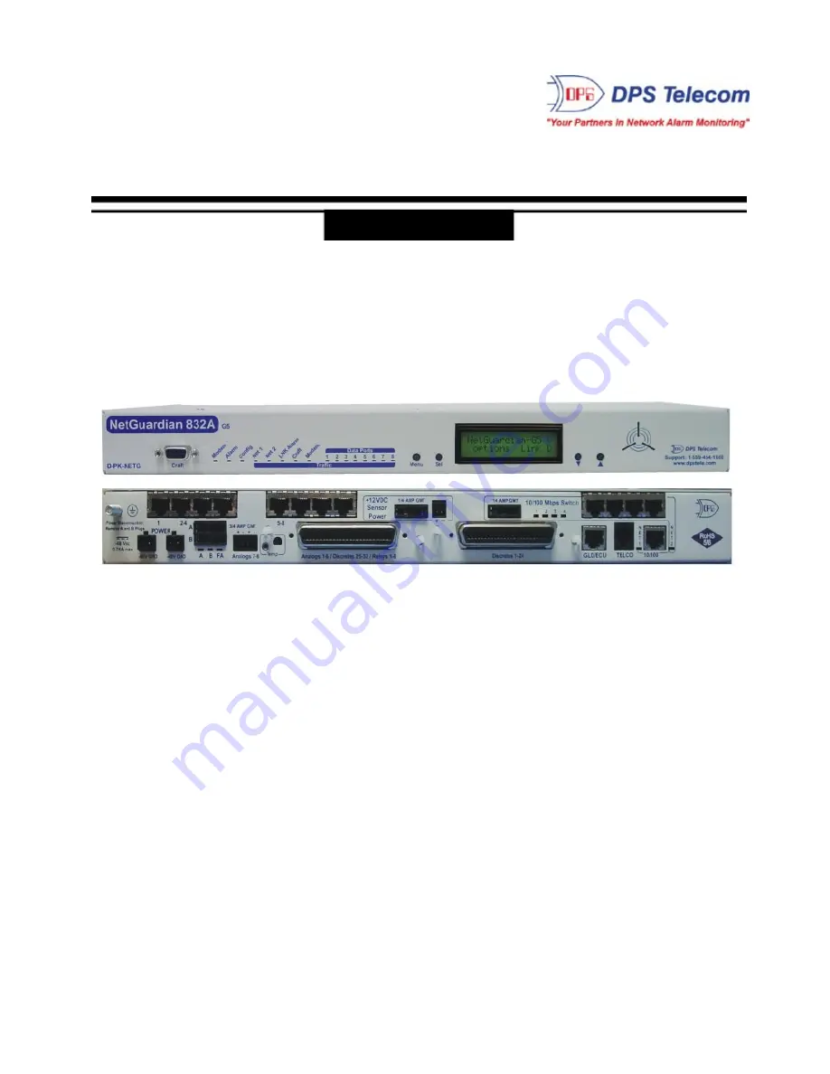 DPS NetGuardian 832A User Manual Download Page 1