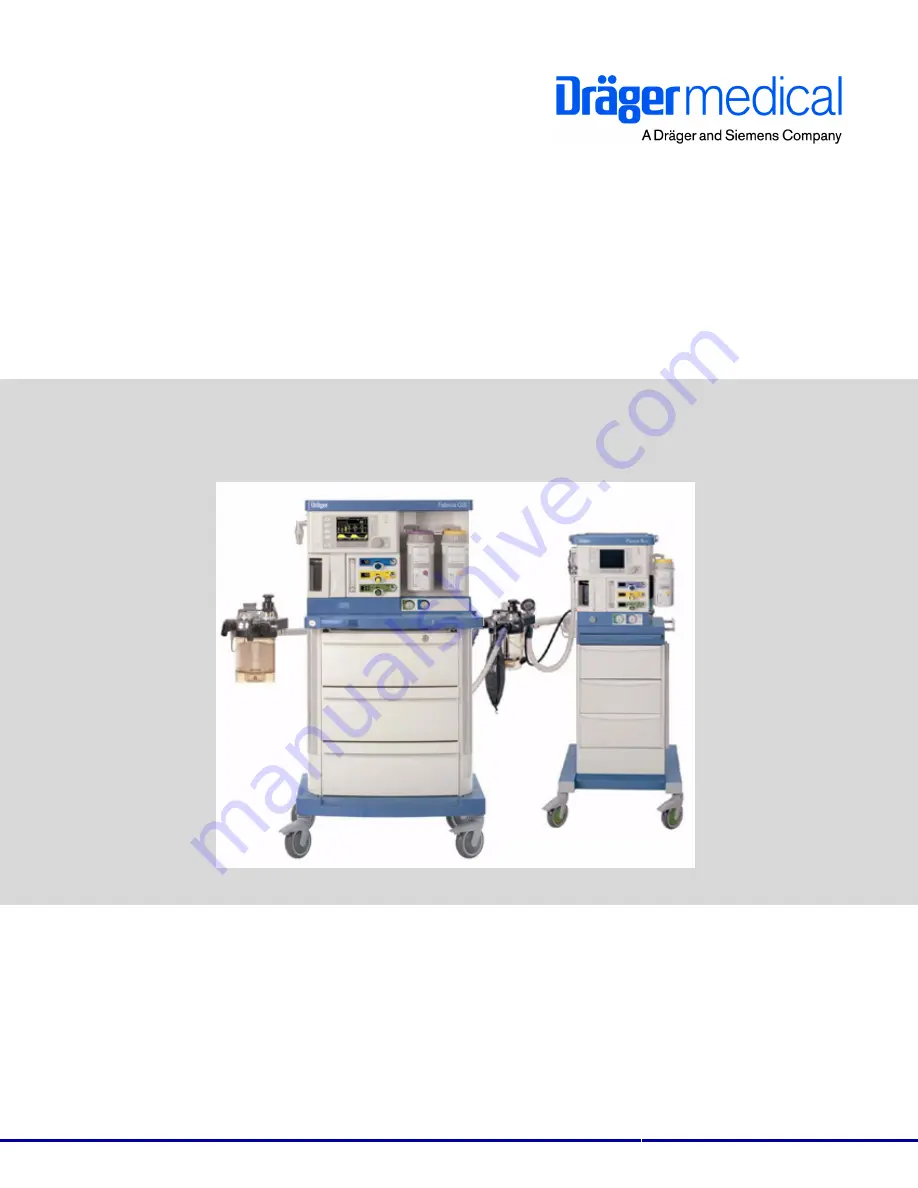 Dräger Medical Fabius GS Rail Manual Download Page 1