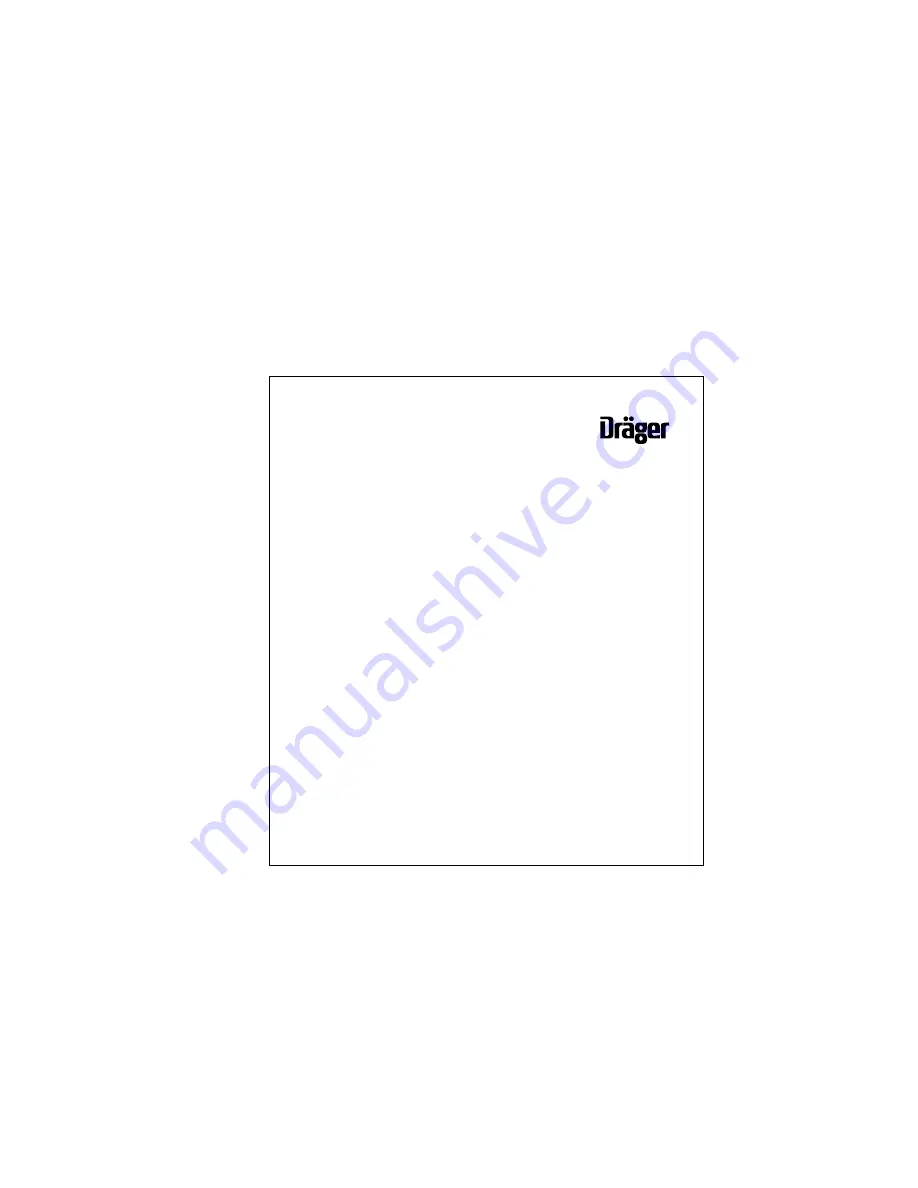 Dräger 84 13 050 Operating Instructions Manual Download Page 3