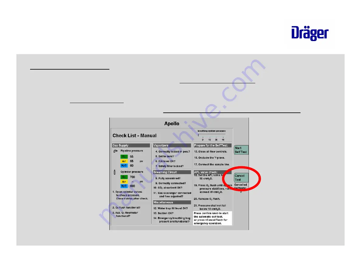 Dräger Apollo Manual Download Page 3