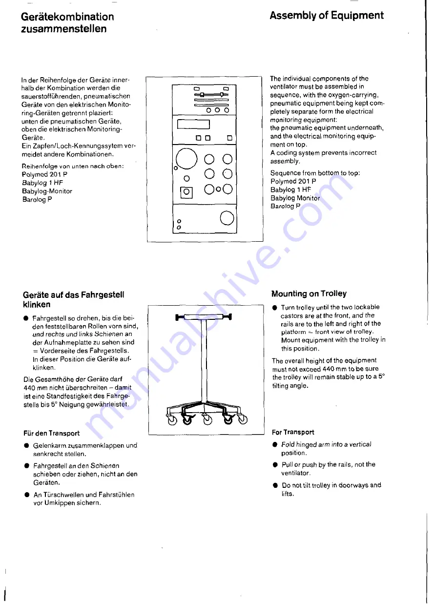 Dräger Babylog 1 HF Скачать руководство пользователя страница 6