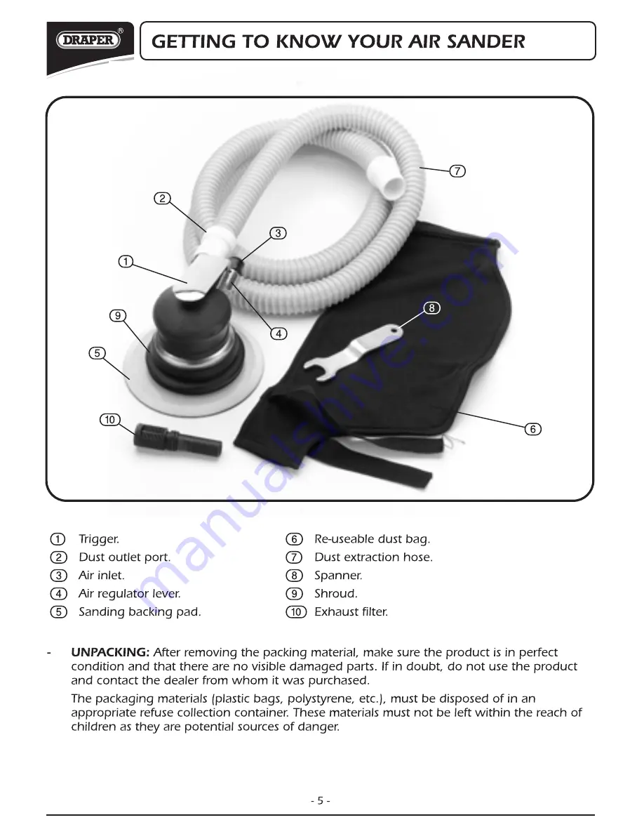 Draper 4416PRO Instructions Manual Download Page 6